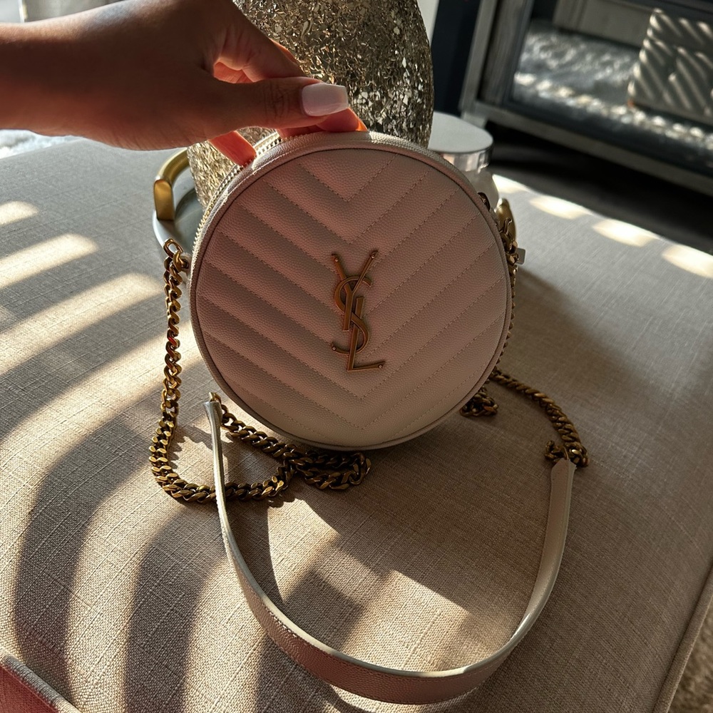 YSL Jade Round Matelass Leather Bag